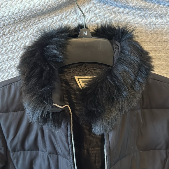 Marvin Richards, black winter coat W rabbit fur trim size PP fits like a small - Picture 6 of 13